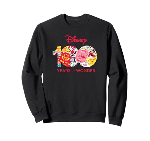 Sweatshirt Disney 100 Years of Wonder Happy Faces original noir pour adulte