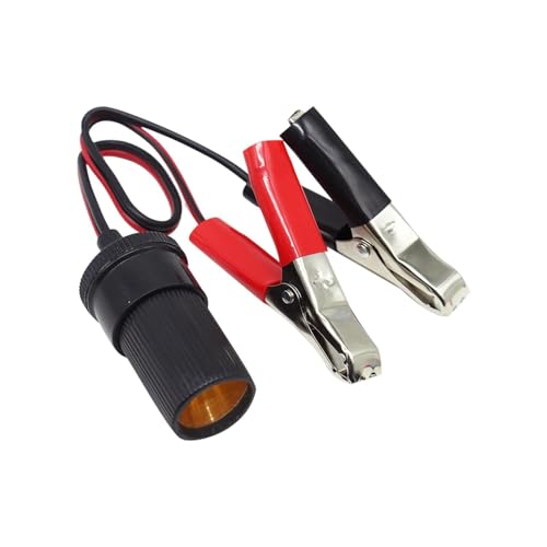 Minhaxue Adaptador de Enchufe para Batería de Coche,Convertidor de Servicio Pesado con Pinzas para Batería | Cable Alargador Para Toma Automóvil - para Compresor de Aire Camiones Autocaravanas Camping