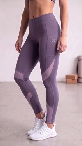 Image of Mehrang Stretchable Gym Pants for Women & Tights for Women Workout with Mesh Insert & Side Pockets