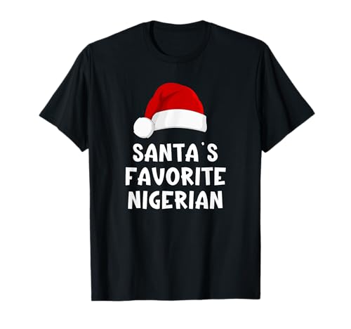 Christmas Santa's Favorite Nigerian Funny Pajama Nigeria T-Shirt