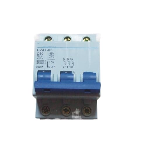 Disjoncteur triphasé 3P 50A 400V courbe C pour tableau électrique - 2