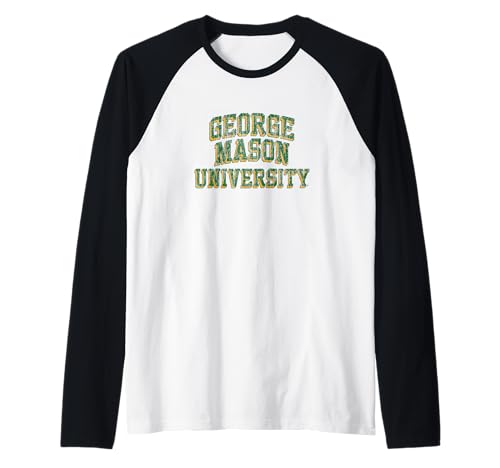 George Mason Patriots Retro Arch Raglan Baseball Tee