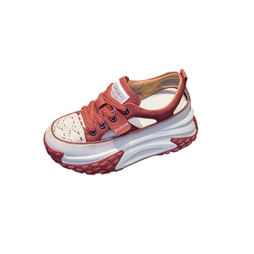 Zapatillas de mujer para caminar cómodo en verano con cuña ligera de cuero