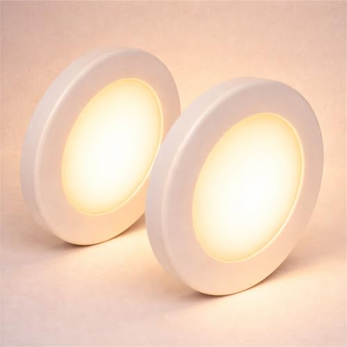 Image of OLIPS 3W LED Cabinet & Cupboard Striker Light | Magnetic Cover Surface Mount Light | Elegant Slim Metal Body | Bright Energy Efficient LED for Kitchen & Wardrobe (2, Warm White)