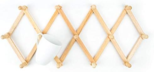 Fox Run Expanding Beechwood Coffee Mug Wall Rack