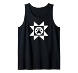 Colcha de pata de gato, diseño cuadrado, color negro Camiseta sin Mangas