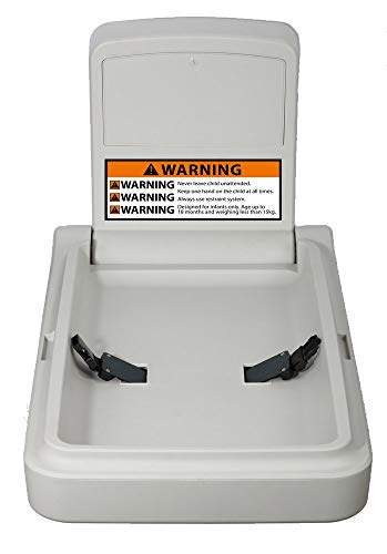 Bambino Wall Mounted Baby Nappy Changing Table Unit Vertical Fold Down Commercial Space Saver with Free Baby Changer Door Sign