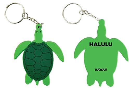 Halulu Hawaii Souvenir Green Turtle Keychain