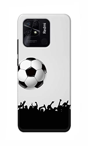 Image of Printed Hard Back Cover Case for Redmi 10 | Redmi 10 Power Back Cover (Football Icon) -702