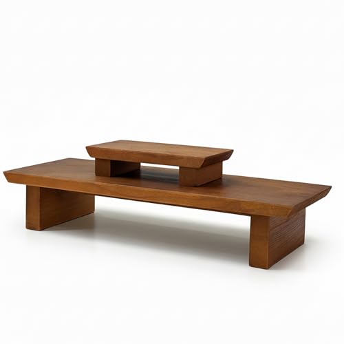Verssure Meditation Altar Table Solid Wood, Wooden Puja Table for Relaxation and Prayer, Low Meditation Tables, Japanese Floor Table, Small Coffee & Tea Table for Home, Office, Studio