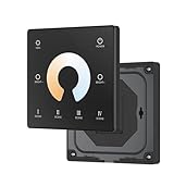 Matériau : papier ZBJGBUIA 1 variateur d\'intensité Mural à écran Tactile avec télécommande, Bande Lumineuse LED RGB, DC12V-24V CCT/RGB/RGBW/Dim(1-Zone TW2-B CCT)