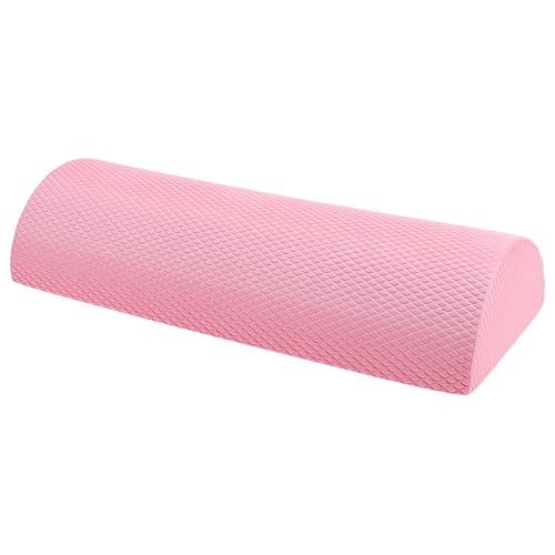 Kichvoe Half Foam Roller para soporte lumbar, ejercicio de masaje muscular para espalda, fitness, yoga, herramienta portátil 30x6.3cm rosa para estabilidad del core y relajación muscular miniatura 1