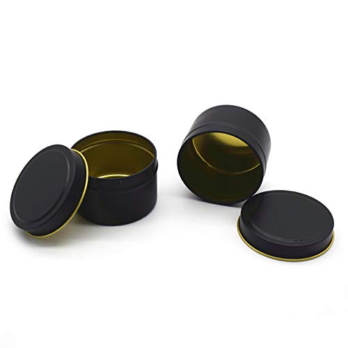 Lege verpakking kaars metaal 12 deksels decoratieve 3-inch met ozs potten 4 naadloze gouden keuken, eetkamer & bar theekopjes glas helder (zoals laat zien, One Size) - Image 6