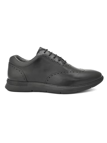 Image of San Frissco Mens Formal Shoes Textured Lace Up Brogues /Soft Cushioned Footbed with TPR Sole /Stylish, Comfortable, Trendy, Party, Outdoor Shoes for Office & College