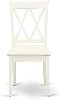 Vista 8 de East West Furniture NDCL5-LWH-C - Juego de mesa de comedor, color blanco lino