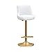 HMM Taburetes De Bar Regulables Sillas Altas De Bar Taburetes Altos con Respaldo Asiento De Terciopelo Pata De Metal Dorado Giratorio De 360°/65 a 80 Cm