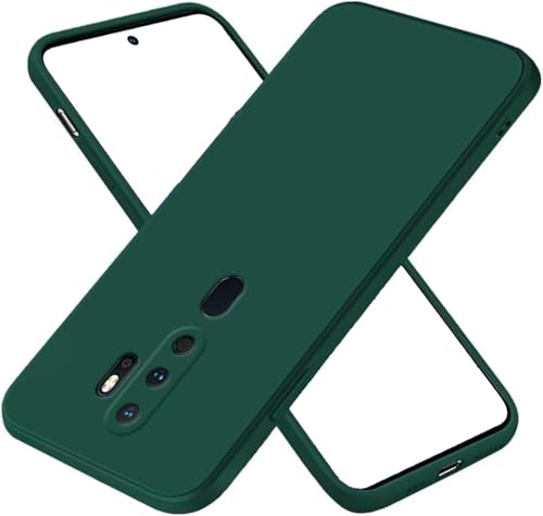 Custodia Compatibile con OPPO A9 / A5 2020 / A11/ A11X CPH1931 CPH1959 CPH1937 CPH1939 schermo display lcd 6.5 BACK COVER case soft GEL SILICONE protezione flessibile matte MORBIDA TPU (Verde bosco)