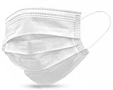 3 Ply Disposable Masks - MADE IN THE USA - 50 Pack (White)