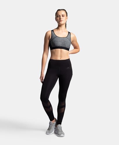 Image of Jockey AP20 Women Wirefree Padded Tactel Nylon Elastane Stretch Full Coverage Racerback Styling Active Sports Bra with StayFresh and StayDry Treatment