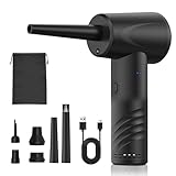 Zerodis Electric Dust Blower for Electronics Electric Cordless Duster 3 Speed Rechargeable High Power Air Blower Computer Keyboard Air Duster Car Interiors Vacuum Cleaner for Electronics (AD33
