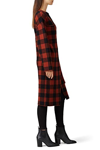 J.O.A. Women's Check Pattern Sweater Coat3