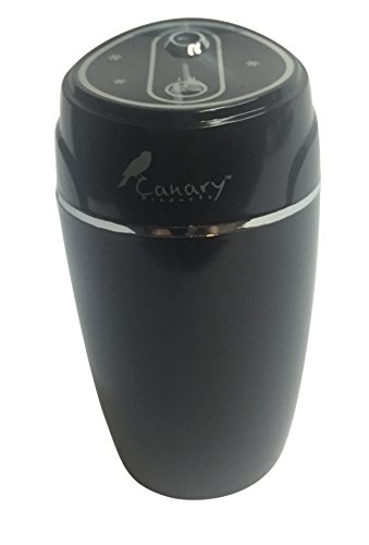 Canary Products Portable Mini Car & Travel Cool Mist Humidifier w/Plug-in Adapter, 5.7 Inch Tall, Black