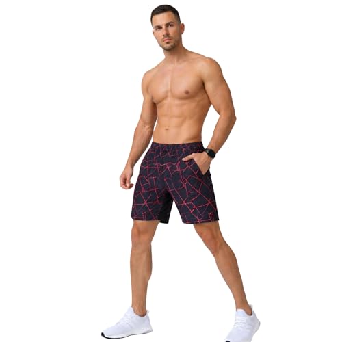 Image of GYMIFIC Sports Training Running Dry Fit Solid Shorts for Men (Pack of 2) (XL, Black /TBLUE)