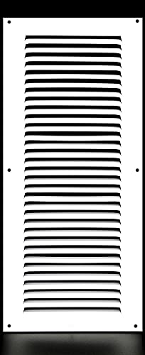 6  x 24  Return Air Grille - Sidewall and Ceiling - HVAC Vent Duct Cover Diffuser - [White] [Outer Dimensions: 7.75w X 25.75 h]