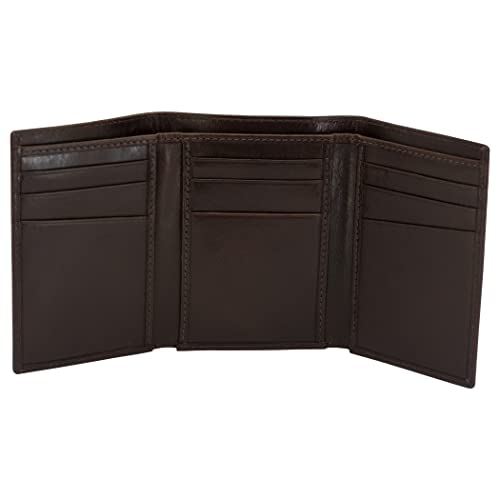 Smith & Wesson Trifold Wallet, 100% Leather Handmade wallet, Gift for him, Black & Brown Color (Brown)3