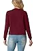 GRECERELLE Casual Women's Knit Cropped Cardigan Open Front Lightweight Long Sleeve Fashion Bolero Sweaters, Wine Red, L