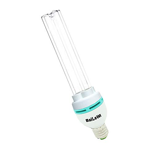 U-V-C Light Bulbs, 25W Lamp with Ozone E27 Screw Socket 110V