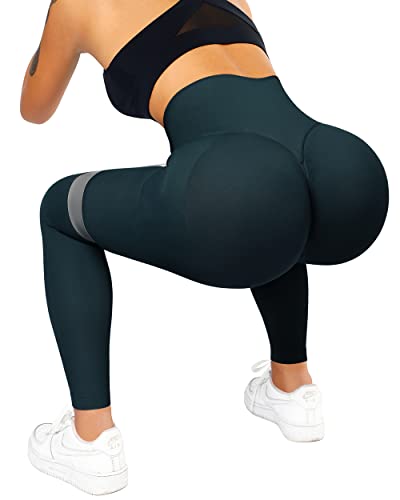SUUKSESS Women Scrunch Butt Lifting Seamless Leggings Booty High Waisted Workout Yoga Pants