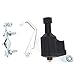 Jkjhbhged Bike Light Bicycle Motorized Bike Friction Dynamo Generator Head Tail Light 6V 3W Bike Acessories, Black & silver