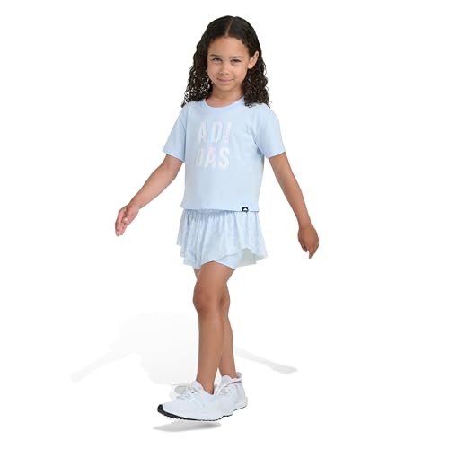 Image of adidas Baby Girls' Tee and Flowy Short Set