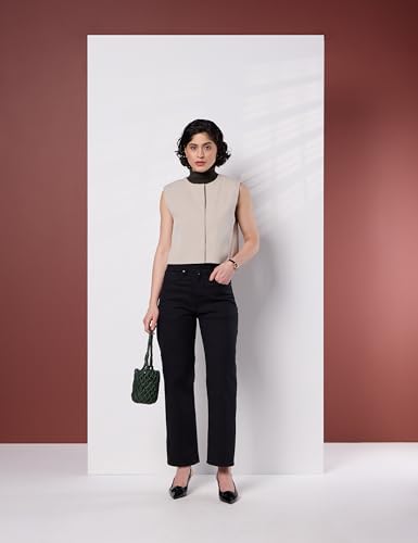 Image of Symbol Premium Women's Straight Fit Jeans | High Rise | Full Length | 5-Pocket (Available in Plus Sizes)