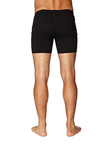 4-rth Mens Transition Yoga Shorts (Medium, Solid Black)4