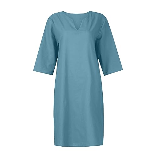 OIOLOYJM Plus Size Summer Dresses for Women 2025 Plus Size Dresses for Curvy Women 3/4 Sleeve Casual Boho Kaftan Dresses