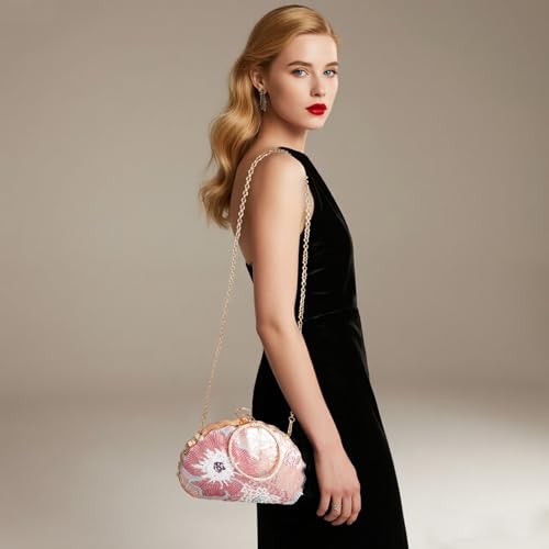 Image of Women Seashell Evening Bag Purse Mermaid Chain Strap Clutch Handbag Shoulder Bag | Seashell