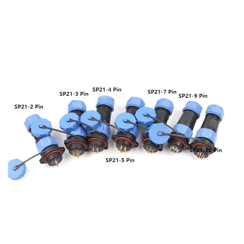 Conector aéreo impermeable SP21 IP68 12 pines miniatura 5