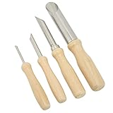 Cortadores de Agujeros de Arcilla de 4 Piezas, Cortador de Agujeros de Cerámica Redondo sin Acero, Cortador de Agujeros de Escultura Ergonómico con de Tronco para, Accesorio