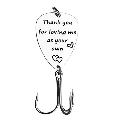 Fishing Lure Gift for Step Dad Fathers Day Present Christmas Birthday Gifts for Stepdad Stepfather Bonus Dad Thanksgiving Gift Step Dad Gifts from Daughter Son