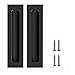 2 Piezas 160MM Tiradores Cocina Tiradores Armarios Tiradores de Aleación de Aluminio para Puertas Correderas Tirador Empotrado Manillas para Puertas Ocultos, Negro