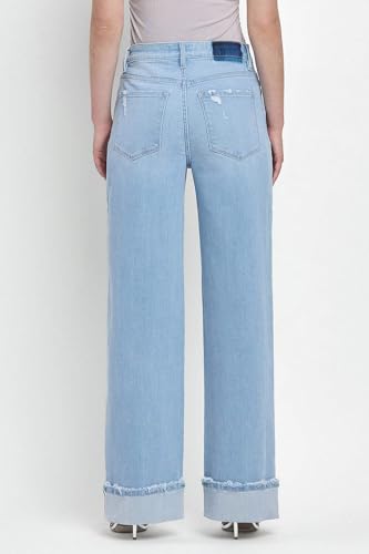 Flying Monkey - Super High Rise Cuffed Baggy Wide Jeans - F57962