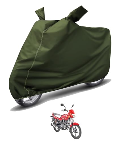 Image of Auto Hub Waterproof Bike Cover Compatible with Bajaj Platina 100 Dustproof, UV Protection Two Wheeler Bike Platina 100 Cover - Green