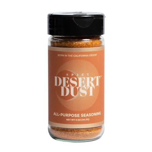 Desert Dust Spicy – All-Purpose Chiltepin Pepper Seasoning with Organic Date Sugar | Bold Medium-Hot Heat for Steak, Chicken, Seafood, Vegetables &amp; More | Low-Glycemic, Gluten-Free | 5oz
