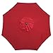 Blissun 9' Outdoor Patio Umbrella, Outdoor Table Umbrella, Yard Umbrella, Market Umbrella with 8 Sturdy Ribs, Push Button Tilt and Crank (Red)