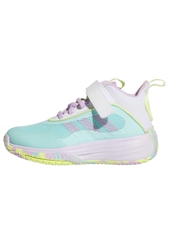 adidas Unisex-Kids Own The Game 3.0 Basketball, Flash Aqua/Bliss Lilac/White, 6