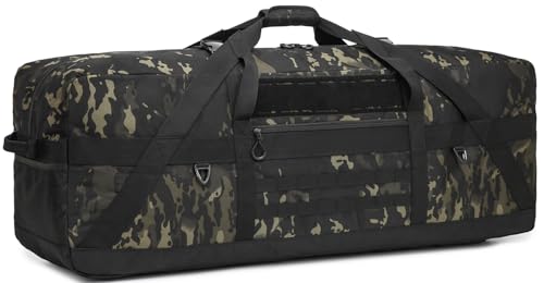 FRETHIND 125L Herren Sporttasche Trainingstasche XXL große Reisetasche Handgepäck Sport Gym Tasche für Fitness Weekender Camping Camo