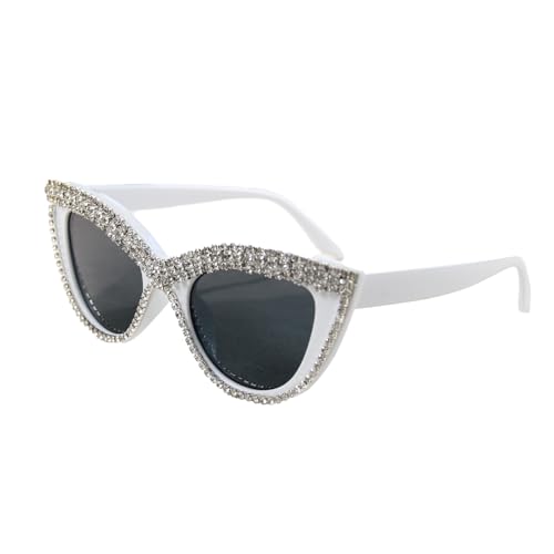 Rhinestone Cat Eye Glasses for Women Party Stage Polarized Sunglasses Trendy Classic Retro Designer Style