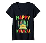 Photo Gallery donna happy kwanzaa kwanzaa candele kinara pan african heritage maglietta con collo a v Photo Gallery donna happy kwanzaa kwanzaa candele kinara pan african heritage maglietta con collo a v